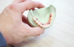 person holding teeth